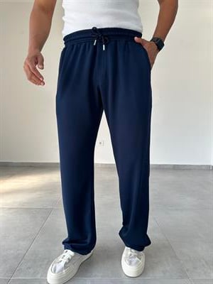 Lacivert Renk Oys Kumaş Baggy Kesim Pantolon