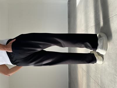 Siyah Renk Modal Kumaş Basic Baggy Pantolon