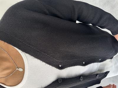 Siyah Renk Örme Basic Oversize Hırka