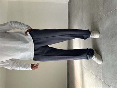 Antrasit Renk Modal Kumaş Ön Kısmı Çımalı Basic Baggy Pantolon
