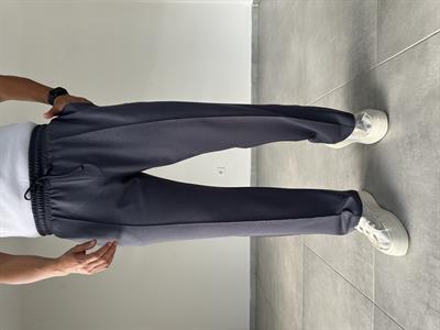 Antrasit Renk Modal Kumaş Ön Kısmı Çımalı Basic Baggy Pantolon
