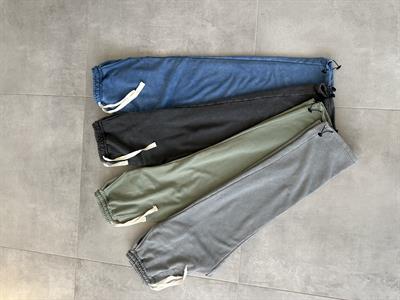 Gri Renk Yıkamalı Kumaş Paça Kısmı Stoperli Baggy Eşofman