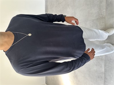 Lacivert Renk Modal Kumaş Basic Sweatshirt