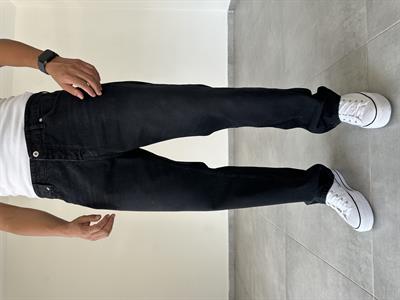 Siyah Yıkamalı Baggy Kesim Kot Pantolon