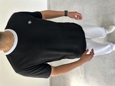90s Nakış Detaylı Siyah Renk Retro T-Shirt