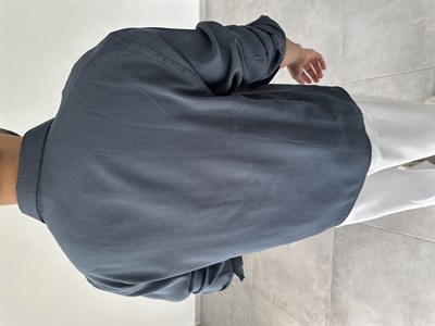 Füme Renk Modal Kumaş Oversize Basic Gömlek