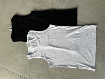 Beyaz Renk Premium Kalite Kapalı Yaka Basic Atlet