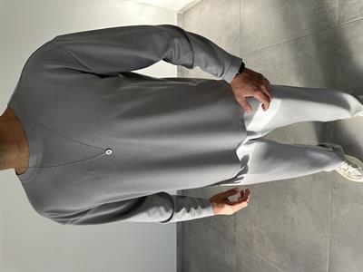 Gri Renk Oys Kumaş Oversize Kesim Sweatshirt