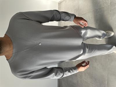 Gri Renk Oys Kumaş Oversize Kesim Sweatshirt