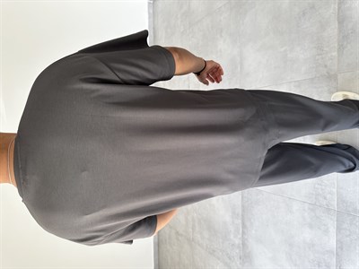 Antrasit Renk Modal Kumaş Rahat Kesim T-Shirt