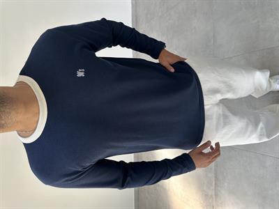 90s Nakış Detaylı Lacivert Renk Retro Sweatshirt