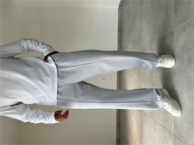 Gri Renk Modal Kumaş Ön Kısmı Çımalı Basic Baggy Pantolon