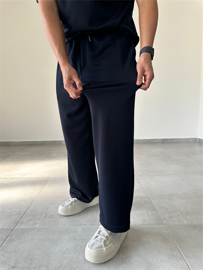 Modal Kumaş Lacivert Renk Rahat Kesim Baggy Pantolon