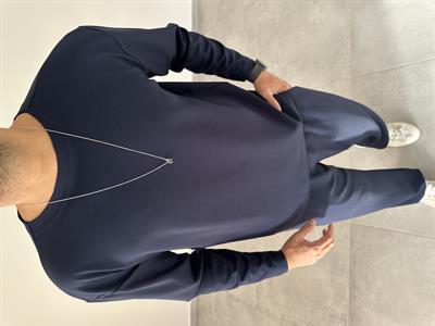 Lacivert Renk Oys Kumaş Oversize Kesim Sweatshirt