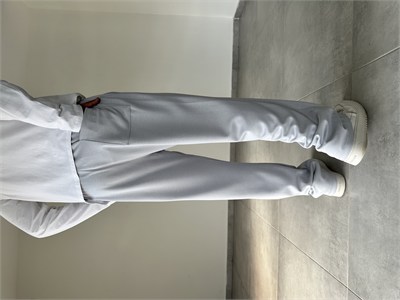 Gri Renk Modal Kumaş Ön Kısmı Çımalı Basic Baggy Pantolon