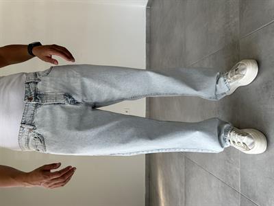 Buz Mavisi Baggy Kesim Kot Pantolon