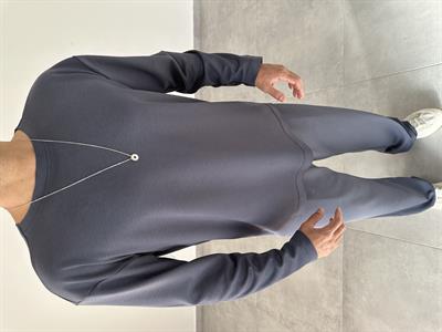 Antrasit Renk Oys Kumaş Oversize Kesim Sweatshirt