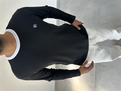 90s Nakış Detaylı Siyah Renk Retro Sweatshirt