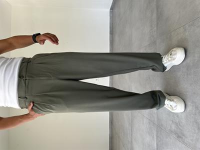 Haki Yeşil  Basic Baggy Kumaş  Pantolon