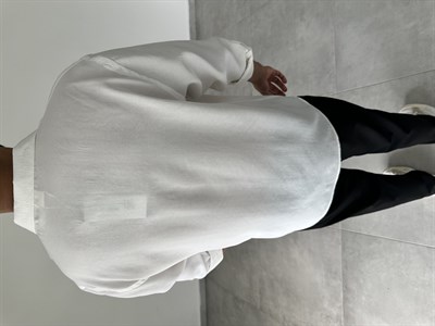 Beyaz Renk Modal Kumaş Oversize Basic Gömlek