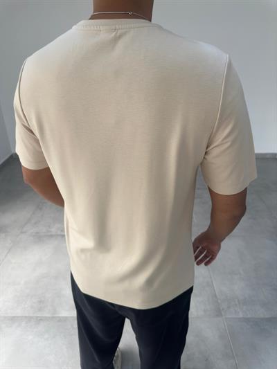 Bej Renk Oysho Kumaş Basic T-shirt