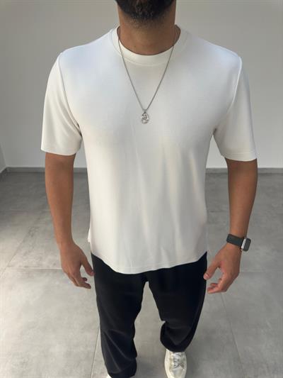 Beyaz Renk Oysho Kumaş Basic T-shirt