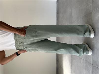 Yeşil Renk Gabardin Kumaş Bol Kesim Baggy Pantolon