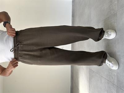 Kahve Renk Gabardin Kumaş Bol Kesim Baggy Pantolon