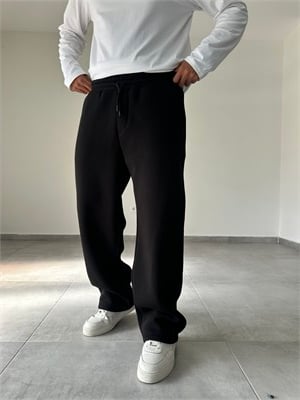 Siyah Renk Rahat Kesim Basic Baggy Eşofman