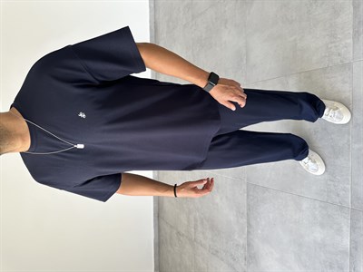 Lacivert Renk Modal Kumaş Rahat Kesim T-Shirt