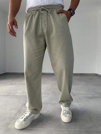 Comfort Fit Haki Yeşil Baggy Pantolon