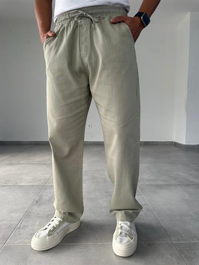 Comfort Fit Haki Yeşil Baggy Pantolon