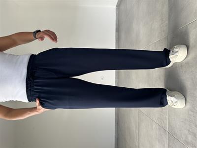 Lacivert Renk Modal Kumaş Basic Baggy Pantolon