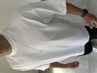 Beyaz Renk Yıkamalı Oversize T-Shirt