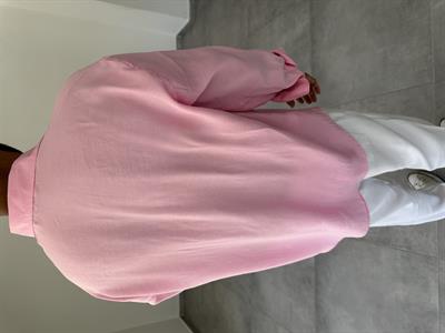 Modal Kumaş Pembe Renk Oversize Gömlek
