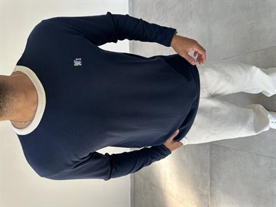 90s Nakış Detaylı Lacivert Renk Retro Sweatshirt