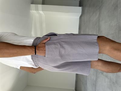 Gri Renk Müslin Kumaş Relax Fit Basic Şort