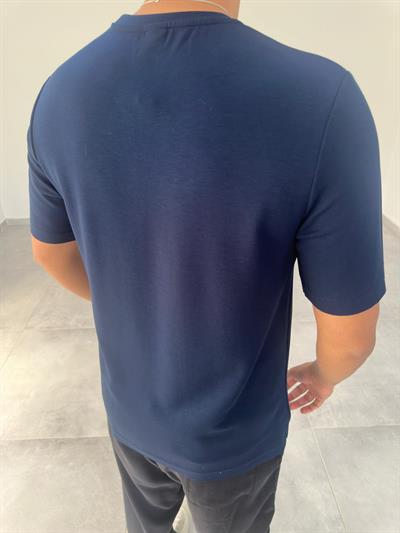 Lacivert Renk Oysho Kumaş Basic T-shirt