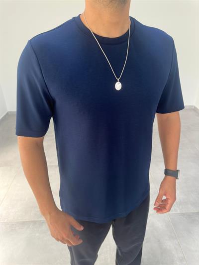 Lacivert Renk Oysho Kumaş Basic T-shirt