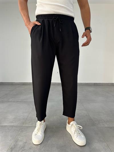 Siyah İtalyan Kesim Jogger Pantolon