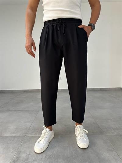 Siyah İtalyan Kesim Jogger Pantolon