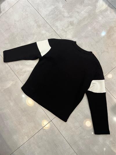 Siyah Renk 1994 Nakışlı Parçalı Sweatshirt