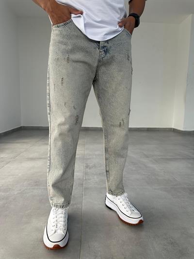 Asit Yıkama Ve Eskitme Detaylı Boyfriend Jean