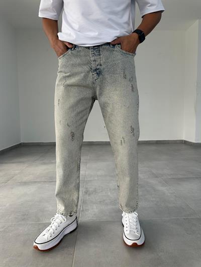 Asit Yıkama Ve Eskitme Detaylı Boyfriend Jean