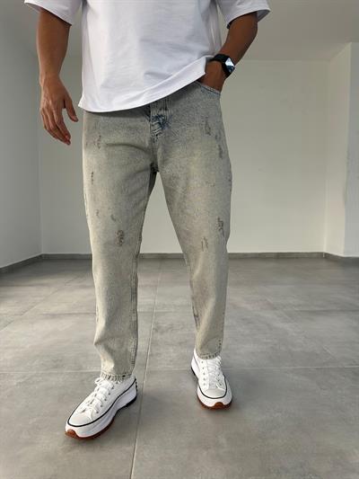 Asit Yıkama Ve Eskitme Detaylı Boyfriend Jean