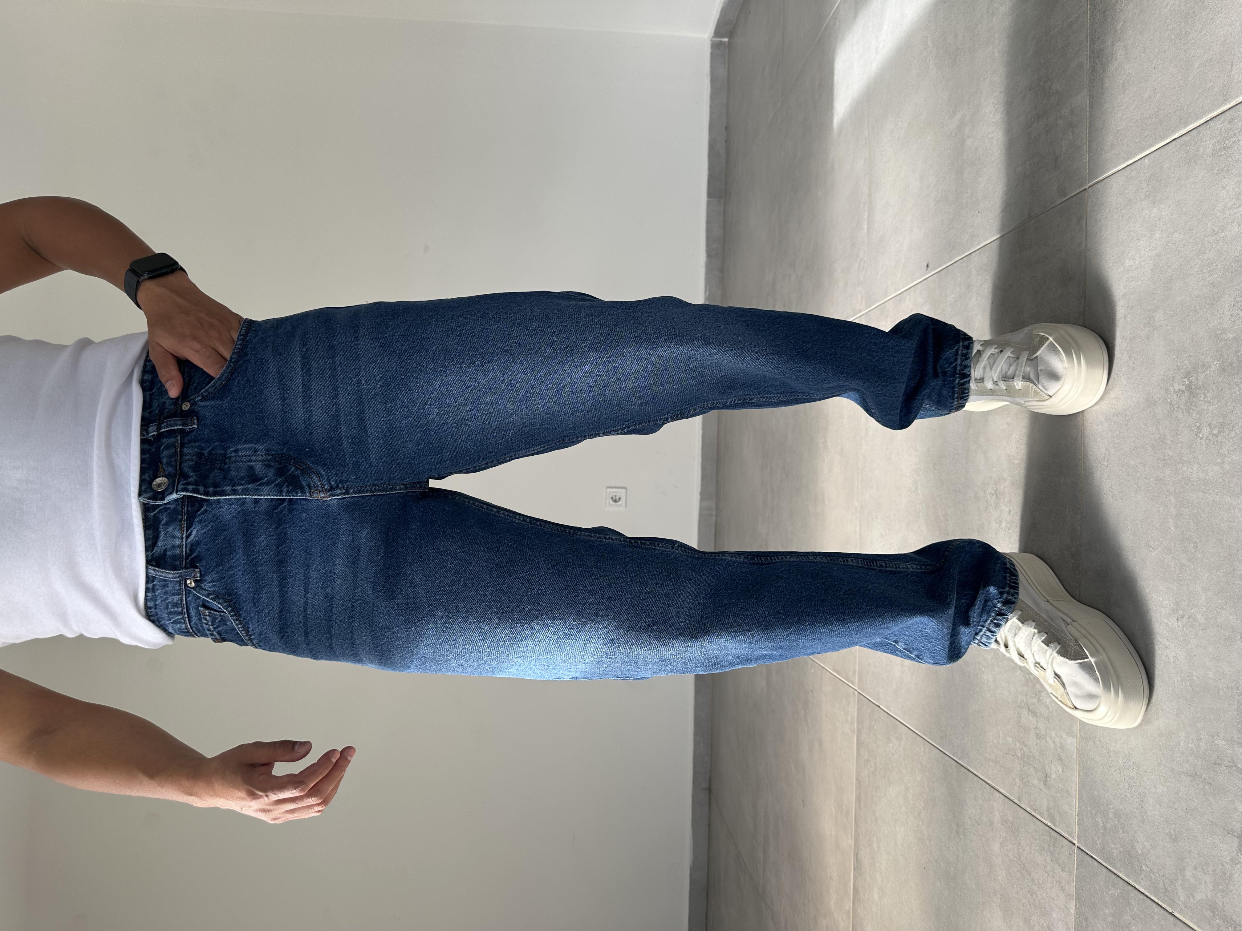 Eskitme Detaylı Baggy Jeans
