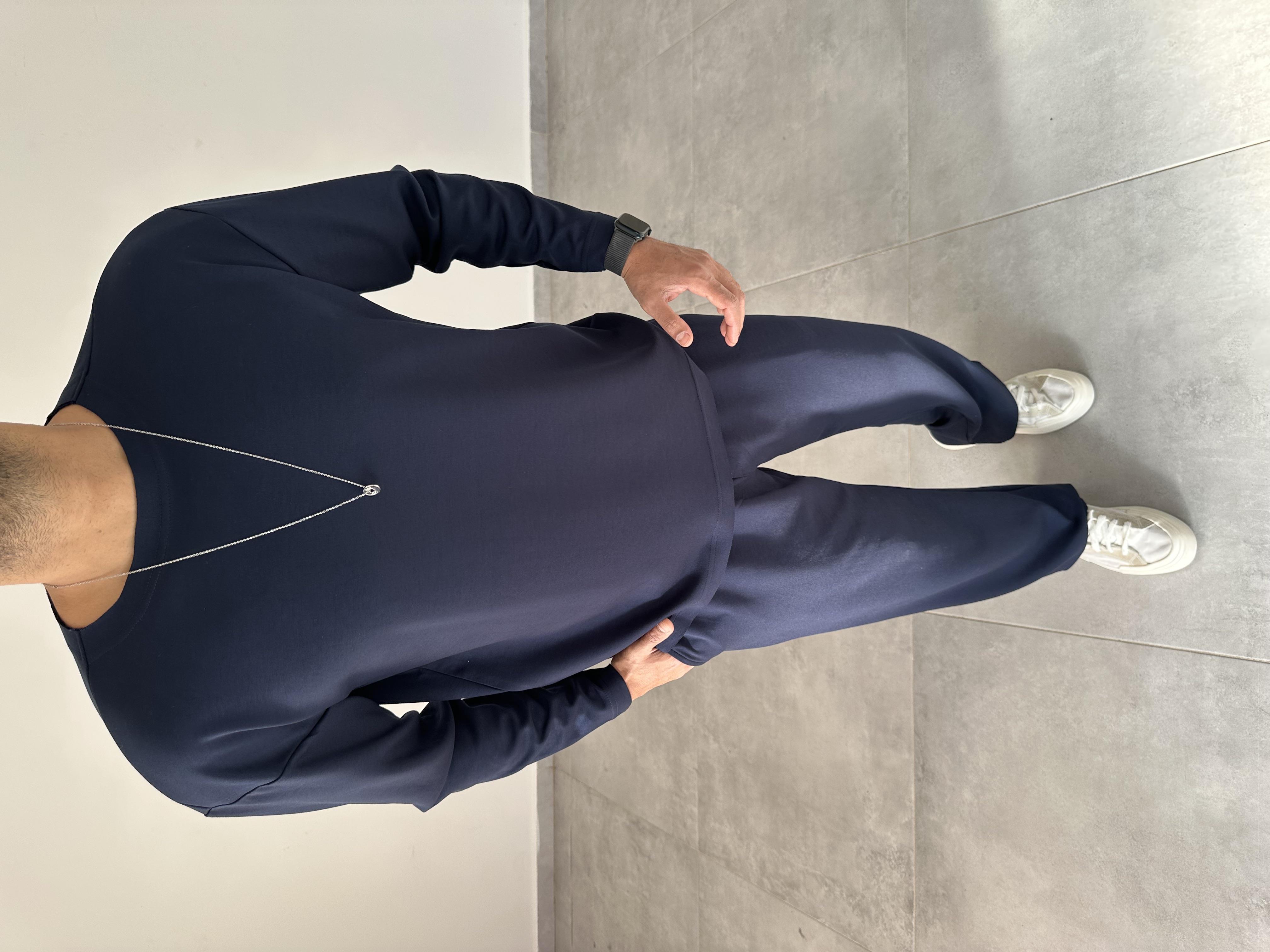 Lacivert Renk Oys Kumaş Oversize Kesim Sweatshirt