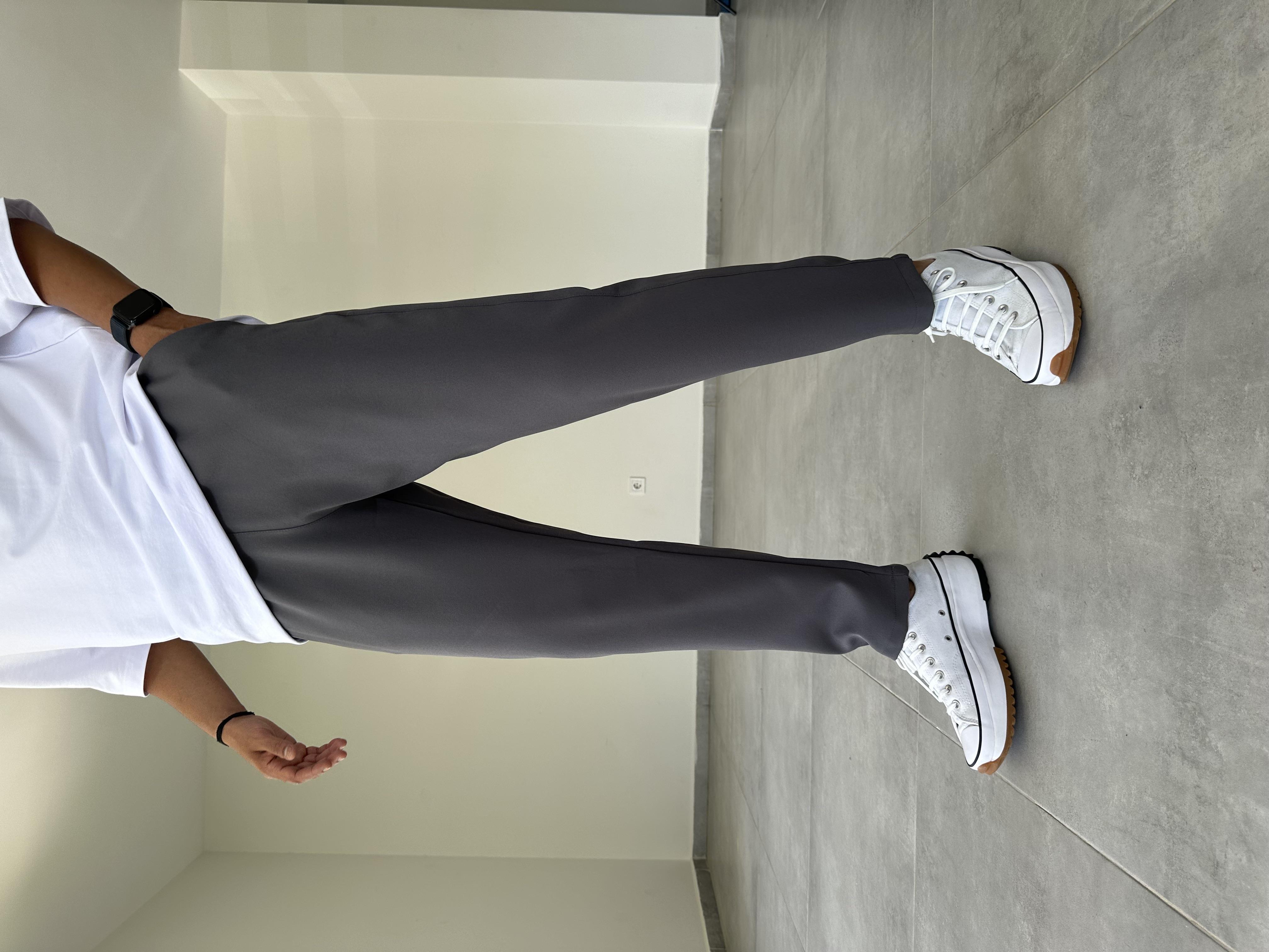Füme Renk Basic Jogger Pantolon
