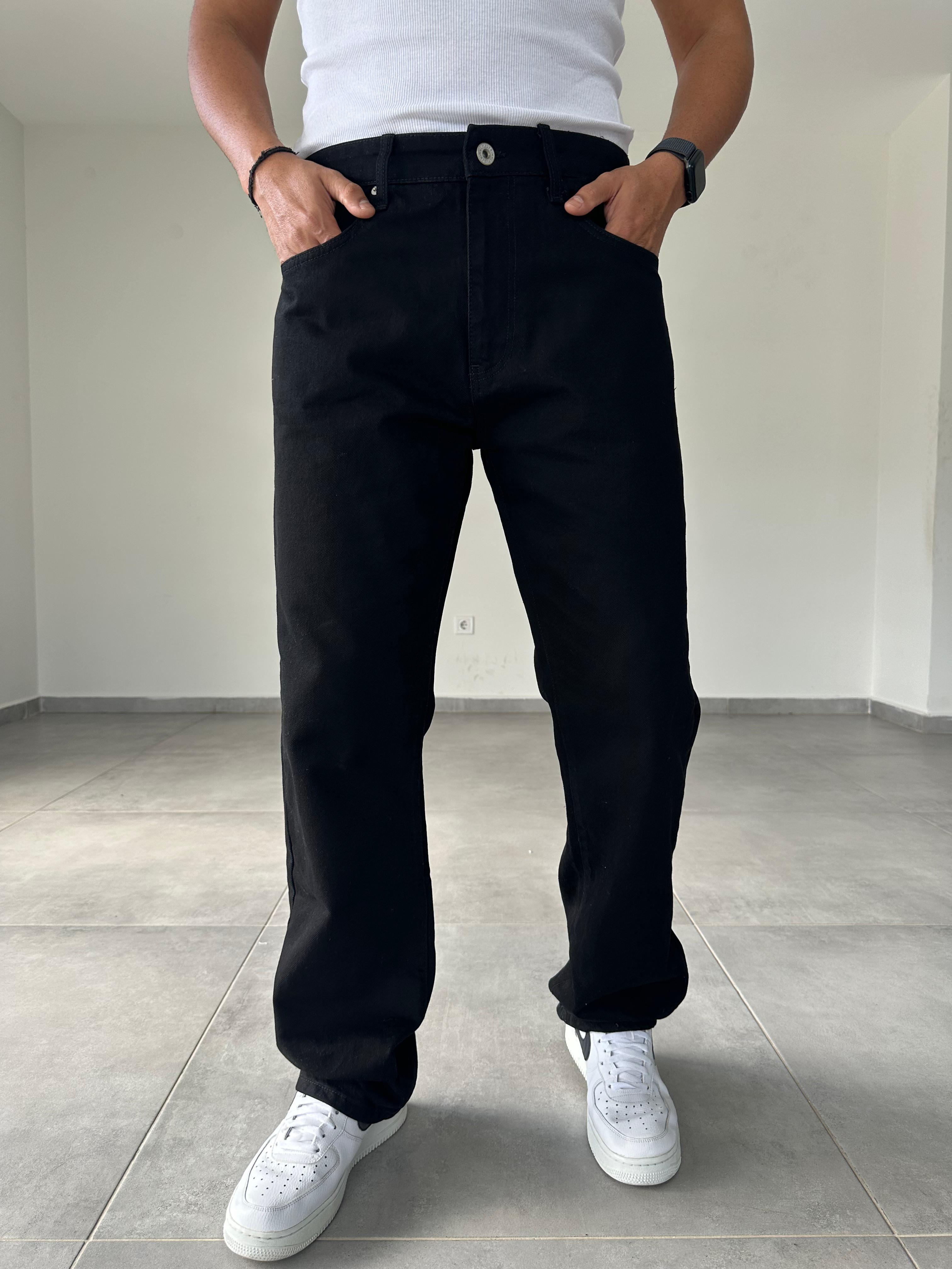 Siyah Renk Baggy Model Kot Pantolon