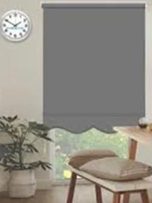 Antrasit Mat Etek Dilimli Stor Perde  